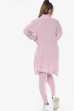 Cargar imagen en el visor de la galería, Pink 3 Piece Knitted Cardigan Loungewear Set
