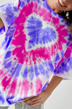 Load image into Gallery viewer, Orange Tie Dye Heart Tee Dress
