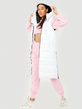 Load image into Gallery viewer, White Longline Padded Hooded Gilet
