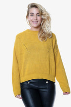 Load image into Gallery viewer, White Open Knit Turtle Neck Jumper
