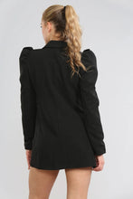 Load image into Gallery viewer, Pink  Puff Sleeved Long Line Blazer
