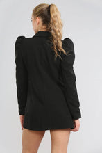 Load image into Gallery viewer, Orange Puff Sleeved Long Line Blazer
