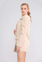 Lade das Bild in den Galerie-Viewer, Orange Puff Sleeved Long Line Blazer
