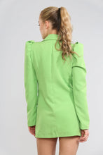 Charger l&#39;image dans la galerie, Orange Puff Sleeved Long Line Blazer
