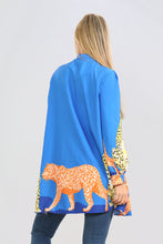 Load image into Gallery viewer, Orange Pussy Bow Printed Long Blouse
