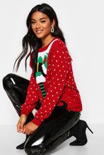 Load image into Gallery viewer, Red Elf Christmas Jumper
