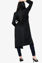 Lade das Bild in den Galerie-Viewer, Wine Suedette Longline Belted Jacket
