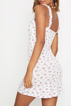 Φόρτωση εικόνας στο εργαλείο προβολής Συλλογής, White Floral Print Frill Detail Shift Dress
