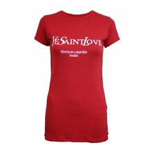 将图片加载到图库查看器中，Red Ye Saint Love Short Sleeve Printed T-shirt
