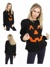 Cargar imagen en el visor de la galería, Halloween Pumpkin Knitted Jumper
