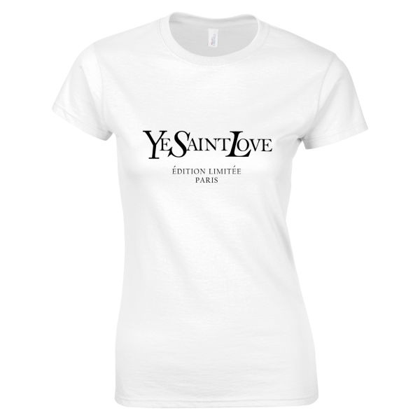 White Ye Saint Love Short Sleeve Printed T-shirt